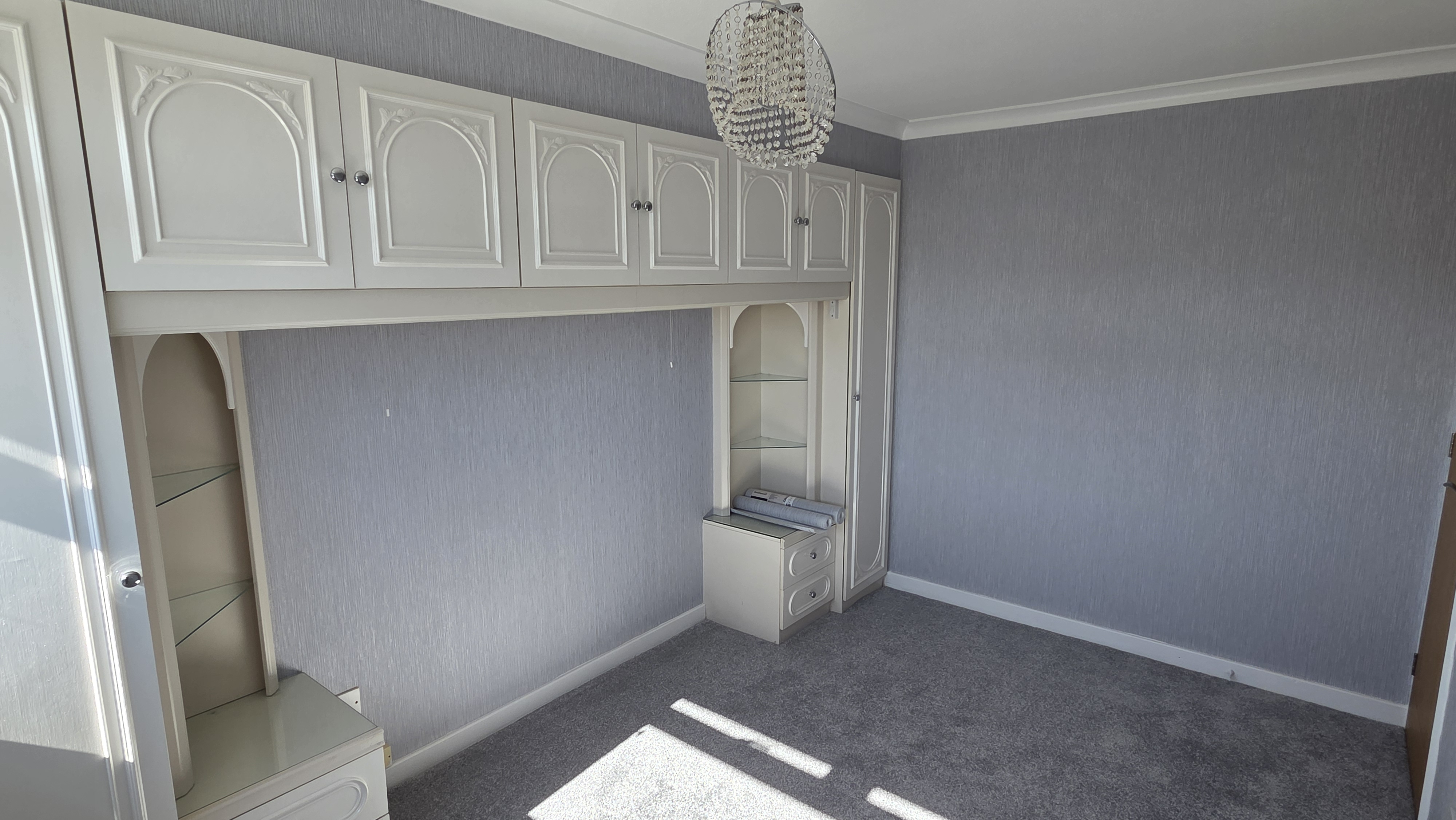 Bedroom wallpapering, Bridlington